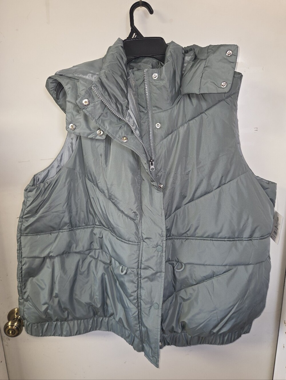 Ozark Trail Sage Green Puffer Vest with Stand Collar